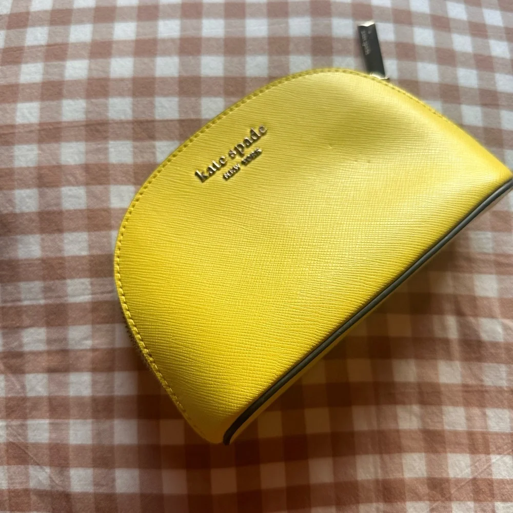 Kate Spade Yellow Cosmetic Pouch - Picture 2 of 6